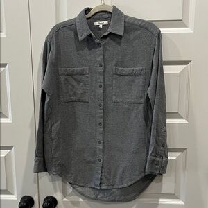 Madewell 1937 Men’s Light Flannel Long Sleeve Charcoal Button-Down Shirt